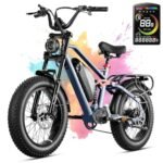 Terra/Terra II Dual Motor Electric Bike for Adults, 2000W/1500W Dual Motor E Bike 7-Speed 33MPH Ebike with Removable 48V 15Ah/20Ah Battery, 20 * 4.0 Fat Tires Ebikes, Dual Hydraulic Disc Brake.