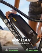 isinwheel M10 Plus Electric Bike for Adults 1500W 28mph Dual Crown Fork Mountain Ebike 48V 13Ah Removable Battery 75 Miles Range, 7 Speed Shift, 26 x 4.0 Fat Tire Adults Electric Bicycles. - Image 5