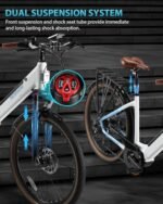 Electric Bike for Adults 1000W Peak 150N.M Mid-Drive with Torque Sensor, 27.5" Dual Suspension Ebikes for Adults, 672Wh Removable Battery up to 50 Miles, 7-Speed Step-Thru City Ebike. - Image 5