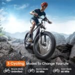BEEMONE Electric Bike for Adults, 1000w Brushless Motor Ebike, 26" x 4.0 Fat Tire, Electric Bikes with 48V/20Ah Removable Battery, MAX 30-80Miles, 28MPH,Peak 7 Speed, Men-High Step 1000W. - Image 2