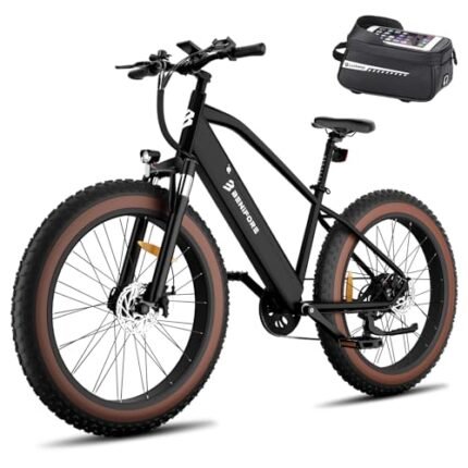 Electric Bike for Adults 1200W Peak Motor, 48V 720Wh Removable Battery, 65 Miles 28MPH Ebike Mountain, 26" Fat Tire Adult Electric Bicycles with Hydraulic Suspension,7 Speed Gears UL Commuter E Bike.
