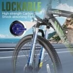 ANCHEER 27.5'' Electric Bike 500W(Peak 750W) Electric Mountain Bike, 55 Miles Range & 22 MPH, 3H Fast Charge, 48V/10.4Ah Removable Battery, Electric Bike for Adult 21 Speed Incl. Free Bike Lock. - Image 4