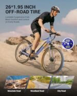 Electric Bike for Adults,48V Built-in Invisible Removable Battery,500W Motor(Peak 700W) Electric Mountain Bike,26" Tires Front Fork Suspension with Fenders,UL2849 Certified, 21-Speed. - Image 4