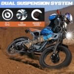 2000W Electric Bike Adults Dual Motor with 48v 24.5AH Removable Battery, 20Inch Fat Tire Mountain EBike, 35MPH Full Suspension AWD E Bike for Commuter Beach, Shim 7-Speed Gear. - Image 4