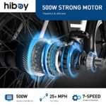 Hiboy EX6 Electric Bike for Adults with 960W Peak Motor, 25mph Max Speed, 720WH Removable Battery Ebike, 20" Electric Bicycle with Shimano 7 Speed and Front Suspension. - Image 2