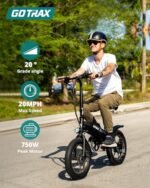 Gotrax S3 Electric Bike, 16x3.0 Fat Tire Electric Bicycle Adults, 750W Peak Motor, Max Range 25 Miles, Up to 20 Mph, Removable Battery, Adjustable Seat, Folding Electric Bike for Adults/Teens 13+. - Image 3
