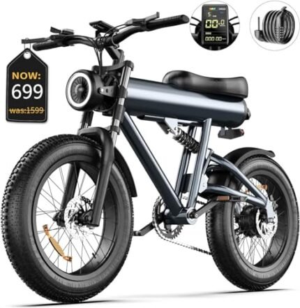 Electric Bike for Adults, 750W Motor (Peak 1000W), 48V 17.5Ah Removable Battery Ebike for Adults, 30Mph Max 55Mile Long Range Electric Bicycle for Commuting, Outdoors, Travel, Shopping