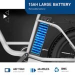 Hiboy EX6 Electric Bike for Adults with 960W Peak Motor, 25mph Max Speed, 720WH Removable Battery Ebike, 20" Electric Bicycle with Shimano 7 Speed and Front Suspension. - Image 3