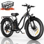 GESHENG 1125W Fat Tire Electric Bike,32MPH & 48V 20AH Long Range E Bike Adults,【 Upgrade Adjustable Stem】 26 X4.0 Snow Beach Mountain Electric Cruiser Bike, Larger Display, Class 3 Ebike.