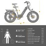MAGICYCLE Ocelot/Ocelot Pro Step Thru 20" Electric Bike for Adults 750W 52V E Bike 15Ah/20Ah Long Range Electric Bike Max 28 Mph 7 Speeds. - Image 4