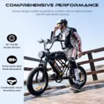 E Bike Electric Bicycle for Adults 20 Inch 4.0 Fat Tire Ebikes, 48V 15AH Mountain E-MTB Bicycle, 7 Gears for Commuting, up to 55-80km，UL2849 Certified. - Image 2