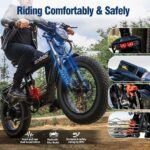 Electric Bike for Adults - 1300W 20" Fat Tires EBike, 960Wh Removable Battery Bicycle, with Dual Suspension & Hydraulic Brakes Motorcycle, 7-Speed, 32MPH, Pioneer. - Image 4