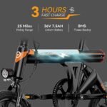Jasion EB3 Electric Bike for Adults 21mph Folding Adults Electric Bicycles, 350W Brushless Motor, 36V 7.5Ah Battery, Center Suspension, 3 Levels Assist, 14" Foldable ebike for Adults and Teens. - Image 3