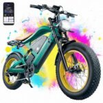Electric Bike with 1200W Brushless Motor,32 MPH,20Ah Removable Battery,30 Miles Range,7 Speed,GPS Tracker with APP Control,20" Fat Tire,Ebike for Adults,ST202.