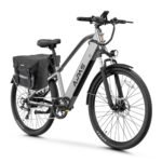 C2 Electric Bike Adults, 1100W BAFANG BLDC Motor & 48V 499WH BatteryAdult Electric Bike, 27"' Fat Tire Electric Bike, 28MPH, 7-Speed, 60Miles Range with Charging Port with Pannier Bag.
