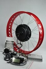 NBpower 48V/52V 1500W Rear Wheel Fat Tire Electric Bike Kit，1500W Fat Brushless Gearless Motor for Electric Beach Bike.