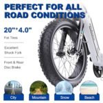 Ebikes Electric Bike for Adults,12.5Ah/18.2Ah Battery 40-90Km Range,1000W/1200W Motor Hidoes E Bike for Adults Electric Mountain Bike for Mens,20"/26" Fat Tire Electric Bike 7-Speed. - Image 5