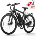 ZNH Electric Bike for Adults, 350W Ebike Full Suspension 26'' Electric Mountain Bike 36V/48V 13Ah Removable Battery, E Bike 7-Speed.