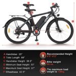 ZNH Electric Bike, 26'' E Bike for Adults 350W Electric Commuter Bike/Mountain Bike, Adult Ebike with Removable 36V/10AH Battery UL Certified, Electric City Bicycles for Adult/Shimano 21-Speed. - Image 3