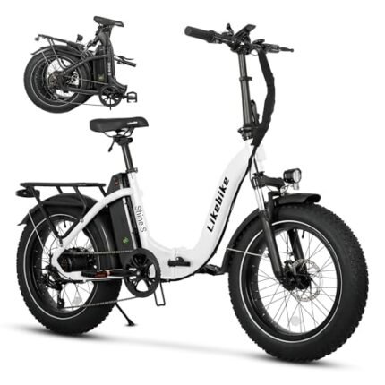 Folding Electric Bike for Adults with 500W Motor (Peak 720W),20" 4.0 Fat Tire Ebike,48V 13Ah Removable Battery UL 2849 Certified, Adults Electric Bicycles E-Bike,7-Speed and Front Suspension.