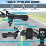 PHILODO Electric Bike for Adults, 48V 23Ah Fat Tire Ebike Dual Motor AWD 2000W 35MPH Electric Bicycles 21-Speed with Ignition Lock Hydraulic Disc Brake. - Image 6