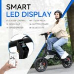 TST Folding Electric Bike, Electric Bicycle 18MPH, 500W Peak Motor, Max 18 Miles Range, 14" Pneumatic Tires, Ebike with Smart LED Screen, App Control, 3 Speed Gear, E Bike for Adults and Teens. - Image 2