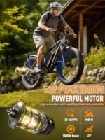 E·Bycco 52V 1000W Peak 1500W 19.2Ah Battery Electric Mountain Bike for Adults, 36MPH & 75Miles Fast Long Range EBikes, 21-Speed Pedal Assist E-Bikes, Hydraulic Disc Brake, Fat Tire Commuter E-Bicycle. - Image 3