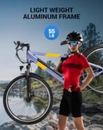 Electric Bike for Adults,48V Built-in Invisible Removable Battery,500W Motor(Peak 700W) Electric Mountain Bike,26" Tires Front Fork Suspension with Fenders,UL2849 Certified, 21-Speed. - Image 6