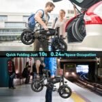 Folding Electric Bike for Adults, 500W Peak Motor, 14" Adults Electric Bicycles, 280.8Wh Battery, 25 Miles PAS Range, Mini E Bike for Adults and Teens, Ebike UL 2849 Certified, 3 Levels Assist. - Image 6