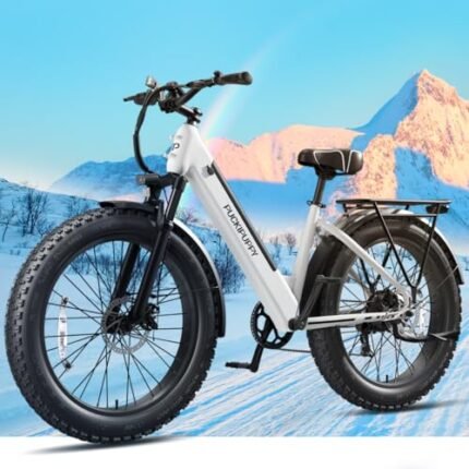 Electric Bike for Adults 960W Peak , 48V 15AH Removable Battery Electric Bicycle, 28MPH Commuter E-bike, 7 Speed, Up to 60 Miles,All Terrain 26" Fat Tire Front Suspension,UL Certified，Samoyed.