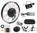 Color Display, Electric Bike Conversion Kit 52V 2000W Rear Motor Wheel Bicycle Kit with Sine Wave Controller, 7 Speed flywheel (700C).