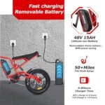 Ebikes Electric Bike for Adults,12.5Ah/18.2Ah Battery 40-90Km Range,1000W/1200W Motor Hidoes E Bike for Adults Electric Mountain Bike for Mens,20"/26" Fat Tire Electric Bike 7-Speed. - Image 3