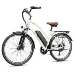 Jasion CB1 Electric Bike for Adults, 1000W Motor Peak Ebike, 450Wh Removeable Battery, 26'' City Cruiser Bicycle, 22 MPH Commuter Women Ebike, 7-Speed Gear.