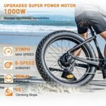 TESGO Electric Bike for Adults-20Ah Samsung Removable Battery 1000W Ebike 95NM Fat Tire Ebike 4.8“ Carbon Fiber Electric Mountain Bike with Oil Forks,the Shiman 9-Speed, Hydraulic Brakes for Men Women. - Image 2