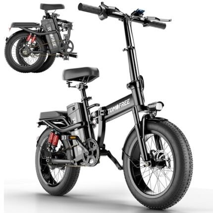 T1/Z1 Electric Bike for Adults, 16''/14'' Folding Ebike, Electric Bicycle with 48V 20Ah Removable Battery,25/30MPH City Commuter Electric Bike, 40Miles Range 200/330lbs Load.