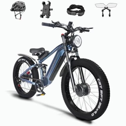 Electric Bike for Adults - 1000W Ebike with 33 MPH 60 Miles Range, 26" x 4.0" Off-Road Fat Tires Electric Bicycle 7 Speed E Bike 864Wh (48V18Ah) Removable Battery…