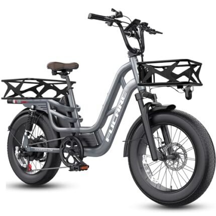 Fucare Libra 1200W Peak Electric Bike for Adults 32MPH 48V 20Ah (Rated 19.2AH) LG Battery EBike, Full Suspension 20"×4.0" Fat Tire 750w Electric Bicycles.