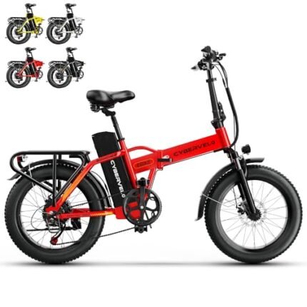 EK4 Max Electric Bike, 20.8 Ah Super Battery Ebike, Peak 1160W Premium Power Motor E Bike, Up to 30MPH and 100 Miles, 7-Speed 20" Fat Tire All Terrain Electric Bike for Adults.