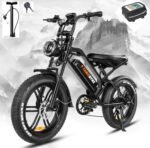 V20 3.0 Electric Bike,1500W/2000W Motor,48V15.6Ah/18.2Ah Removable Battery Ebike, Dual Disc/Hydraulic Brakes, 28mph/32mph Top Speed,Steering Light. UL Certified..