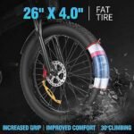Folding Electric Bike for Adults, 2000/1500/1000W Brushless Motor Ebike,30/37MPH,15/20AH Removable Battery, Fat Tire Mountain Ebike with Disc Brake, Shamano 7 Speed. - Image 5