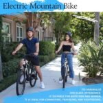 Electric Mountain Bike for Adults 26" Step-Thru/Over Commuting Ebike for Men Women with Peak Power 540w, 360Wh Built-in Battery, LCD Display, 7 Gears & Front Shock Absorber. - Image 2