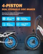 Electric Bike for Adults, 48V 40Ah/60Ah 1600W/3200W Peak Dual Motor Fast Long Range Ebike, 20 Inch Fat Tire Full Suspension Electric Bicycle 31/34MPH, Step Thru E-bike APP Control, UL2849 Certified. - Image 5