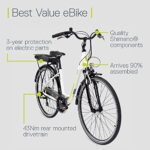 Electric Bike, Delta Cycle rDrive Ebike - 396Wh Lithium-Ion Battery, 55 Miles On A Single Charge - 7 Speed Shimano Gear System, Front & Rear V-Brakes - Safety Lights, Storage Rack & Kickstand. - Image 3
