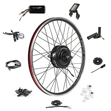 EBIKELING Waterproof Ebike Conversion Kit for Electric Bike 26" Front or Rear Wheel Electric Bicycle Hub Motor Kit 1500W 1200W 750W 500W Electric Bike Conversion Kit.