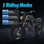 1500W Electric Bike for Adults, 48V 41Ah Dual Battery Moped Style Ebike, 20 * 4.0" Fat Tire & 31 MPH Max Speed, 7 Speed Gearing 75 Miles All-Terrain E Bike for Mountains, Snow, Sand, Road. - Image 4