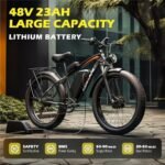 Electric Bike for Adult, Peak 3000W Dual Motor Ebikes, 23Ah/48V Electric Bike 36MPH Fastest Ebike, 90 Miles Electric Bicycle, 26x4.0 Fat Tire E Bikes for Men, Dual Hydraulic Disc Brake, 7 Speed Gears. - Image 3
