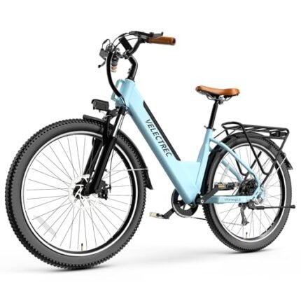 Peak 1000W Electric Commuter Bike,CITYRANG 2.0 48V 720Wh15AH Max 65 Miles 26In Large Tires Electric Bicycles for Adults Women Men,Pedal Assist,Built-in Battery,7-Speed, Max 25MPH Cruise Control Ebikes