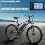 SUDOO YOCLE 26" Electric Bike for Adults with 288Wh 36V 8AH Removable Battery, 40Miles 20MPH Electric Mountain Bike with 350W Brushless Motor, Ebike Light Weight, Electric Bicycles with 7-Speed. - Image 6