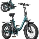 ENGWE L20 2.0 1125W Motor Peak, Upgraded Folding Electric Bike for Adults, 20*3.0" Fat Tire Step-Thru Ebike, 52V13Ah 68Miles Long Range 28MPH 75N.m Torque Urban Commuter,7-Speed Gear,No Front Basket.
