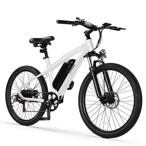 Version 1.0.0 Race Electric Bike for Adults Ebike,Peak 750W Brushless Motor,Removable Battery,Commuting Electric Mountain Bike,Up to 22MPH 7-Speed Electric Bicycle with Fork Suspension. - Image 1